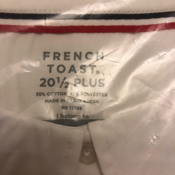 NWT FRENCH TOAST Long Sleeve Modern Peter Pan Blouse🤍size 20.5 PLUS - Picture 5 of 7